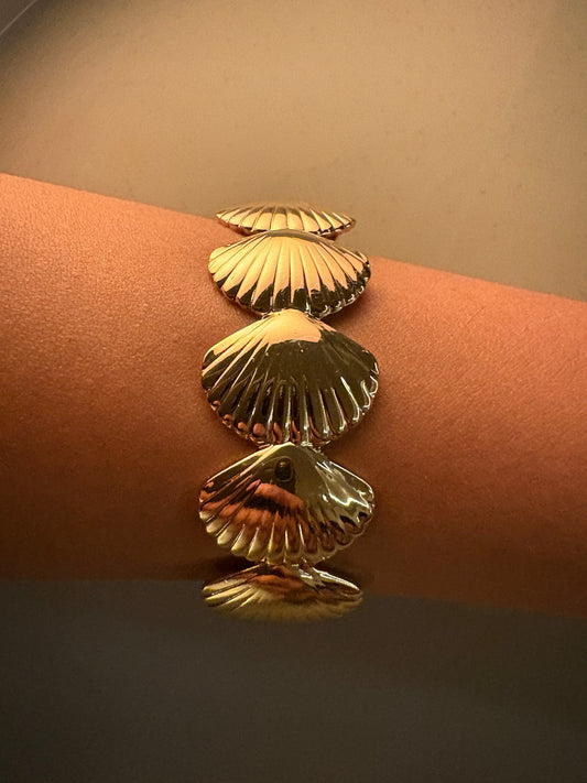 Golden shell bracelet