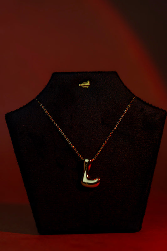 Elegant initial “L” pendant