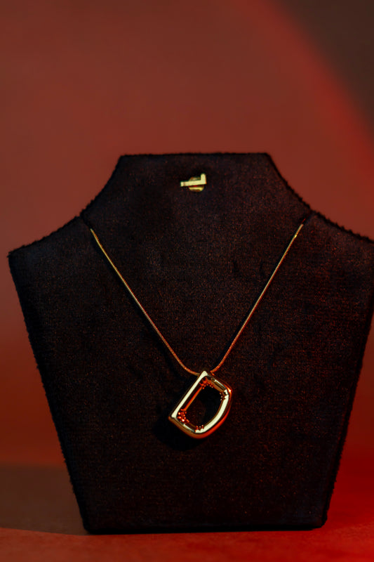 Elegant initial “D” pendant