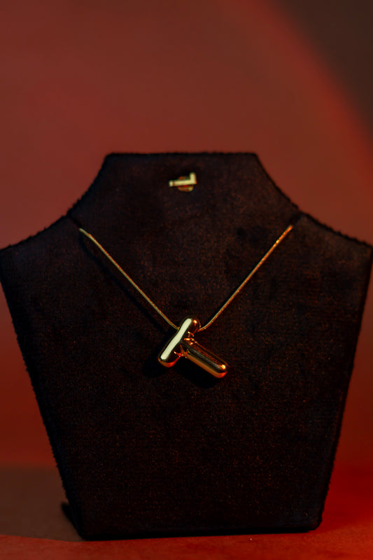 Elegant initial “T” pendant