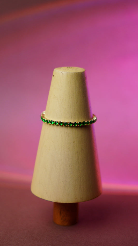 Green Baguette Unisex Tennis Bracelet