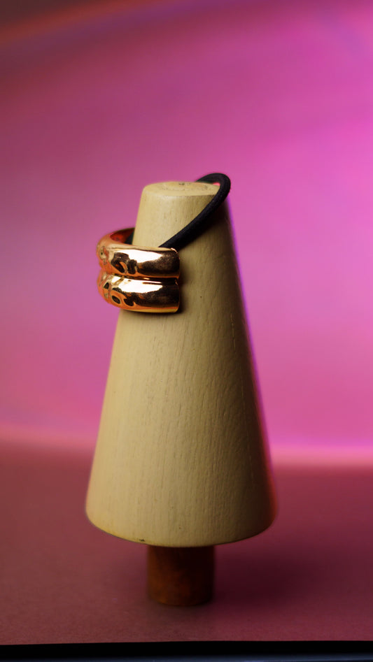 Gold Layered hair tie